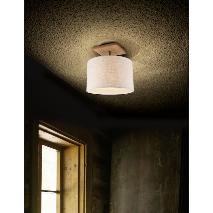 Nickel flush ceiling light vintage, Milco