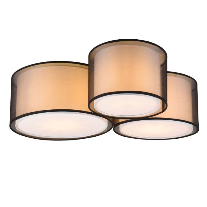 Anthracite flush ceiling light modern, Mirle