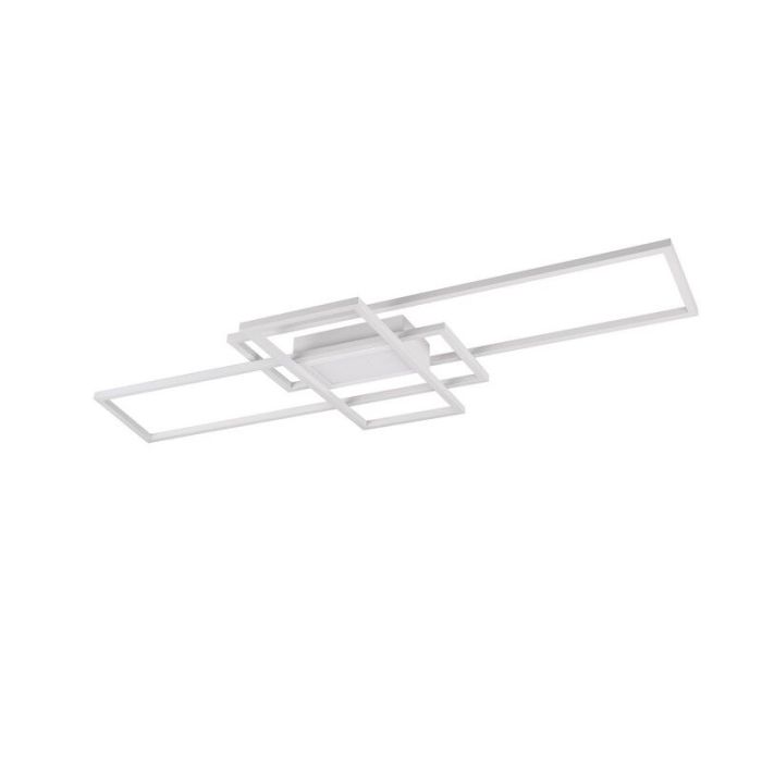 White flush ceiling light modern, Retan, 60W, warm to cold white adjustable LED, with remote control