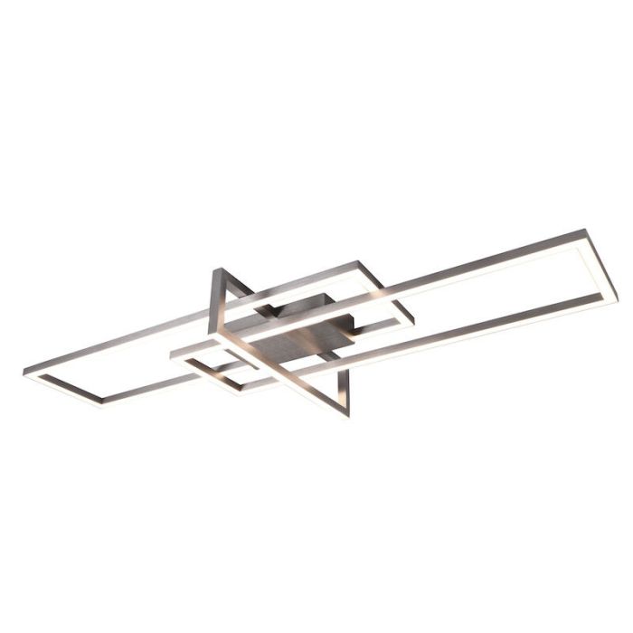 Nickel flush ceiling light modern, Hatun, 34W, 3000K LED
