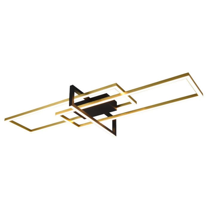 Brass flush ceiling light modern, Hatun, 34W, 3000K LED