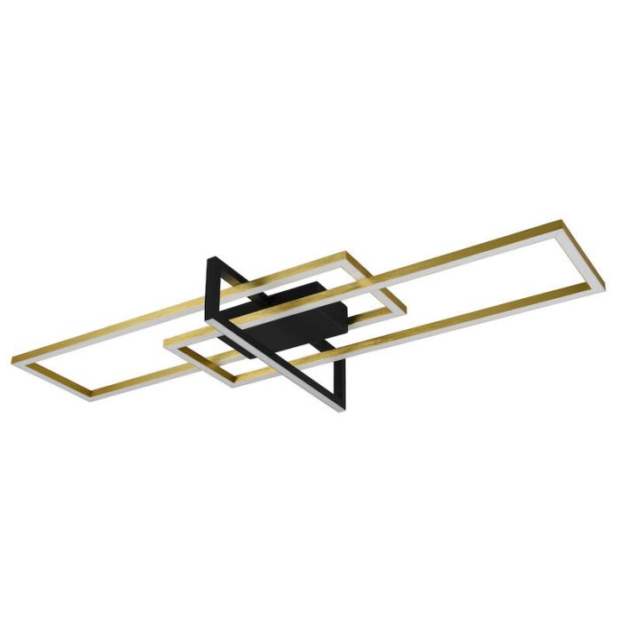 Brass flush ceiling light modern, Hatun, 34W, 3000K LED