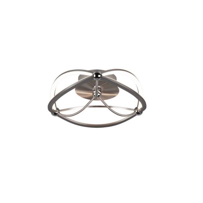 Nickel flush ceiling light modern, Remy, 20W, 3000K LED
