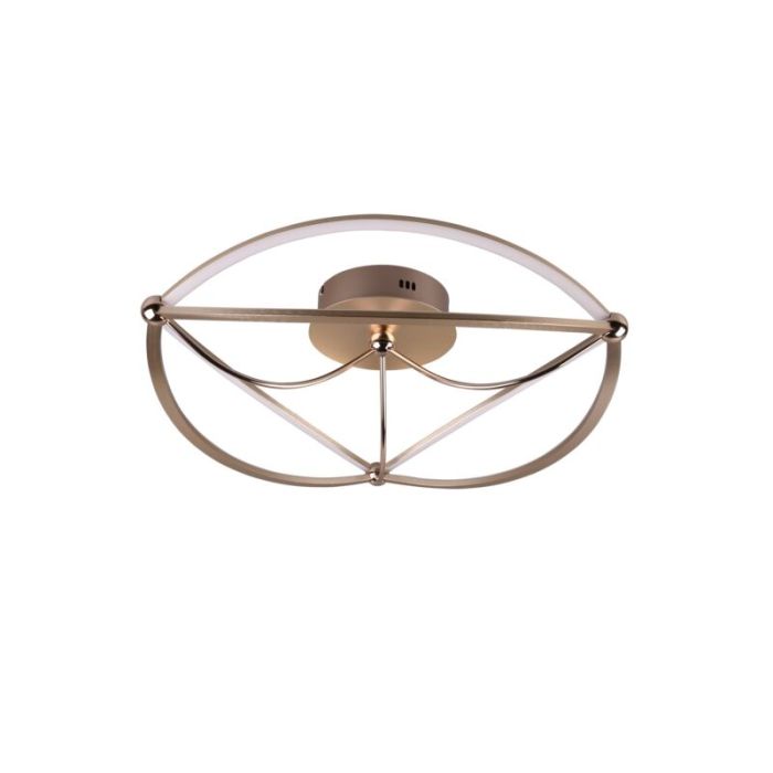 Brass flush ceiling light modern, Remy, 42W, 3000K LED