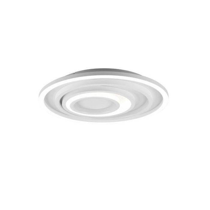 White flush ceiling light modern, Carolijn, 40W, warm to cold white adjustable LED, with remote control