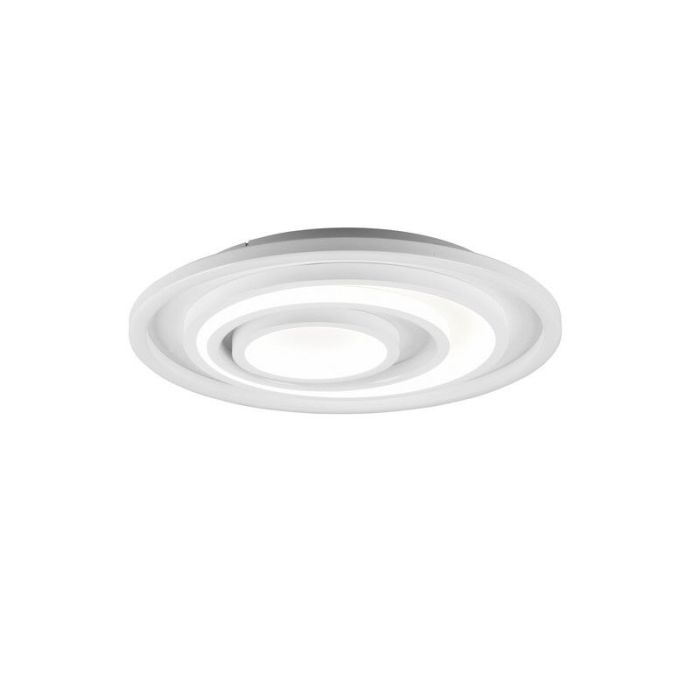 White flush ceiling light modern, Carolijn, 40W, warm to cold white adjustable LED, with remote control