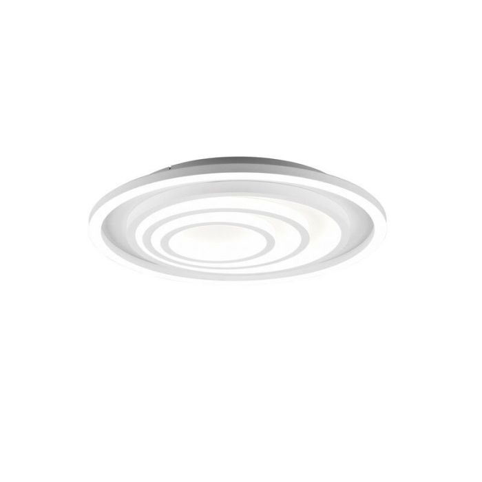 White flush ceiling light modern, Carolijn, 40W, warm to cold white adjustable LED, with remote control