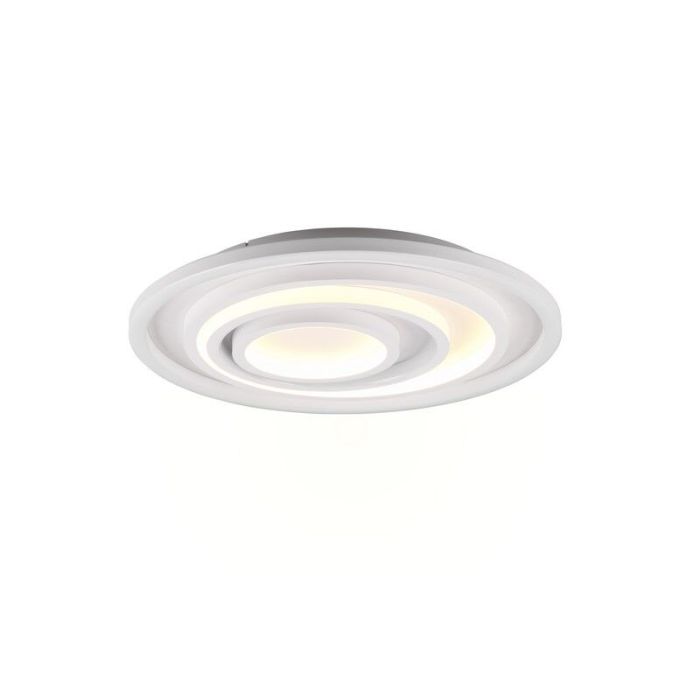 White flush ceiling light modern, Carolijn, 40W, warm to cold white adjustable LED, with remote control