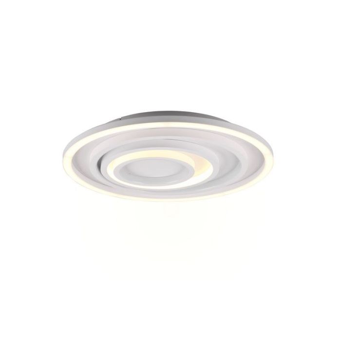 White flush ceiling light modern, Carolijn, 40W, warm to cold white adjustable LED, with remote control