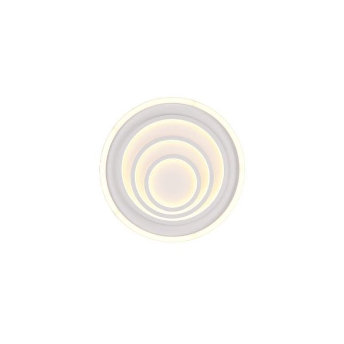 White flush ceiling light modern, Carolijn, 40W, warm to cold white adjustable LED, with remote control