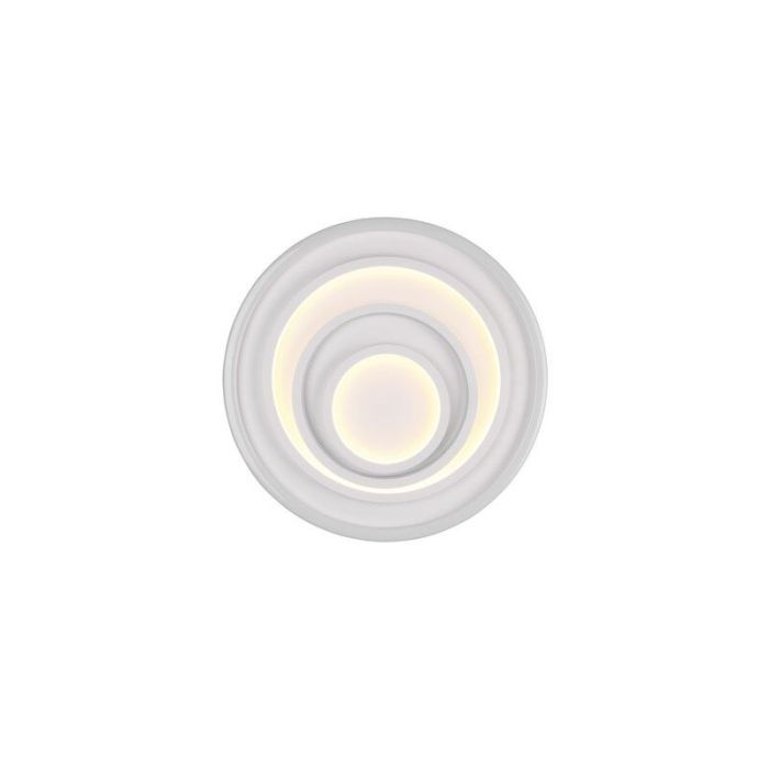 White flush ceiling light modern, Carolijn, 40W, warm to cold white adjustable LED, with remote control