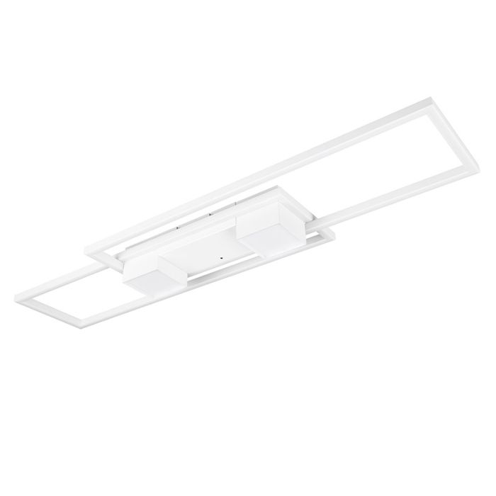 White flush ceiling light design, Sohaib, 37W, warm to cold white adjustable LED, 3-step dimmable