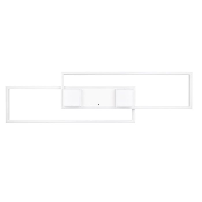 White flush ceiling light design, Sohaib, 37W, warm to cold white adjustable LED, 3-step dimmable