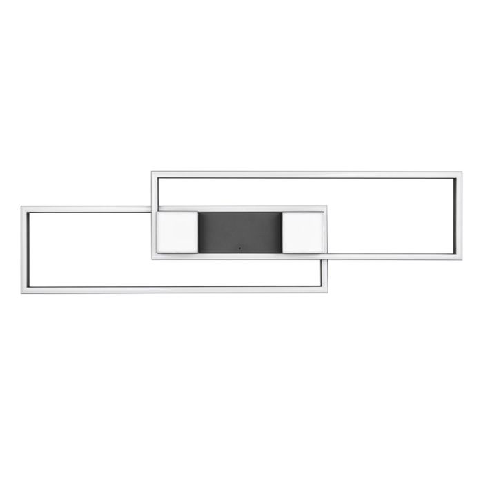 Black flush ceiling light design, Sohaib, 37W, warm to cold white adjustable LED, 3-step dimmable