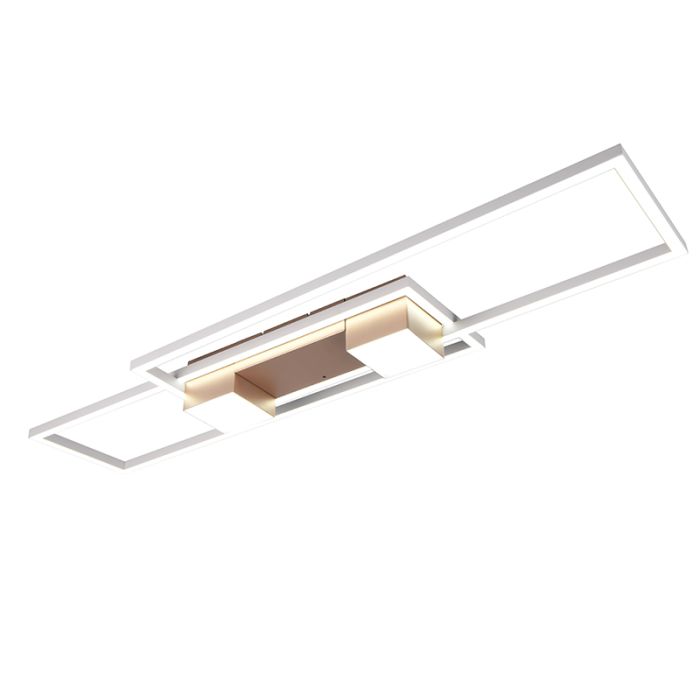 Brown flush ceiling light design, Sohaib, 37W, warm to cold white adjustable LED, 3-step dimmable