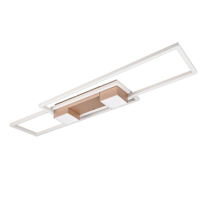 Brown flush ceiling light design, Sohaib, 37W, warm to cold white adjustable LED, 3-step dimmable