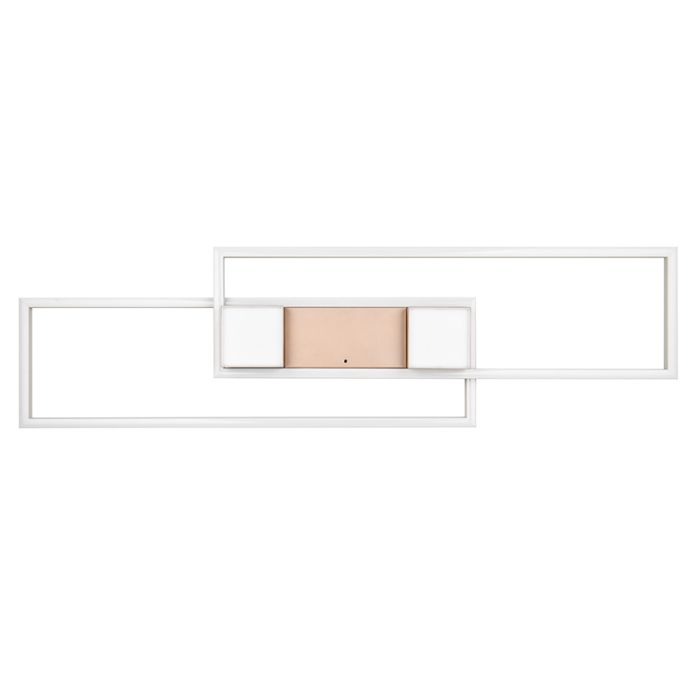 Brown flush ceiling light design, Sohaib, 37W, warm to cold white adjustable LED, 3-step dimmable