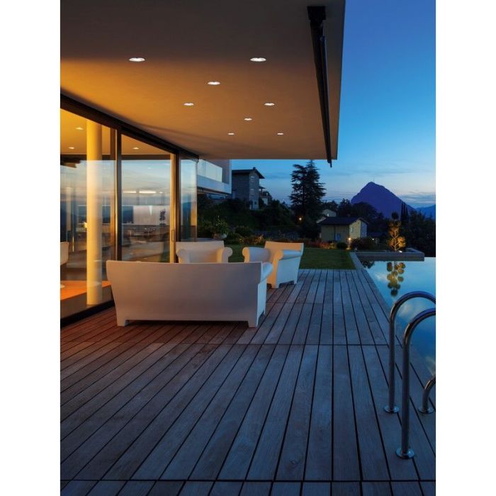 Chrome bathroom recessed downlight modern, Iman, 5W, 3000K LED, IP65