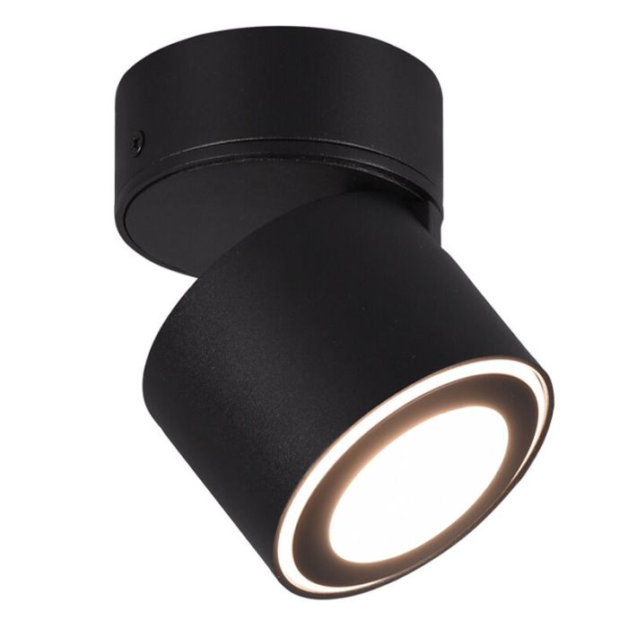 Black flush ceiling light modern, Jorno, 3,5W, 3000K LED