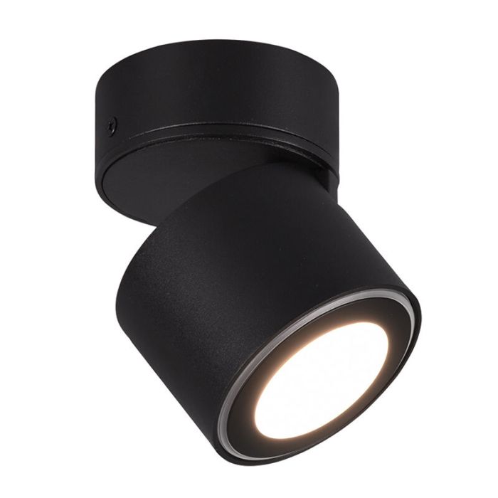Black flush ceiling light modern, Jorno, 3,5W, 3000K LED