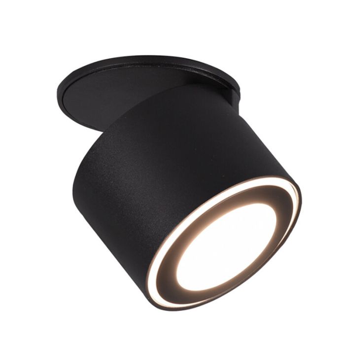 Black flush ceiling light modern, Jorno, 3,5W, 3000K LED