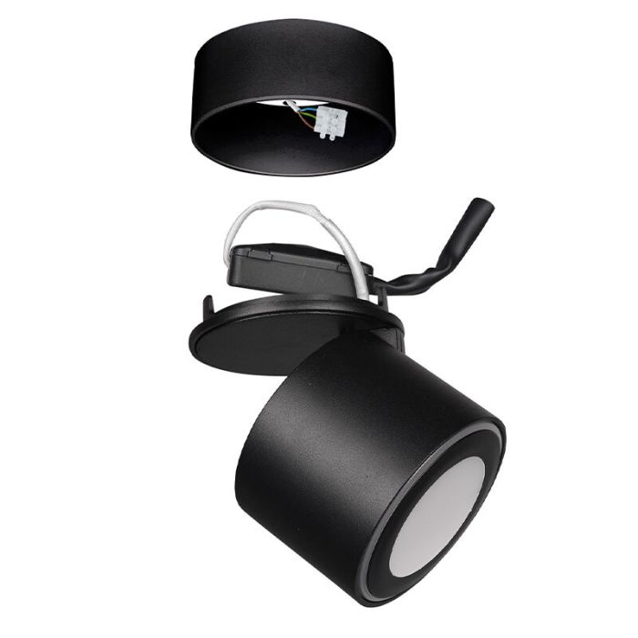 Black flush ceiling light modern, Jorno, 3,5W, 3000K LED