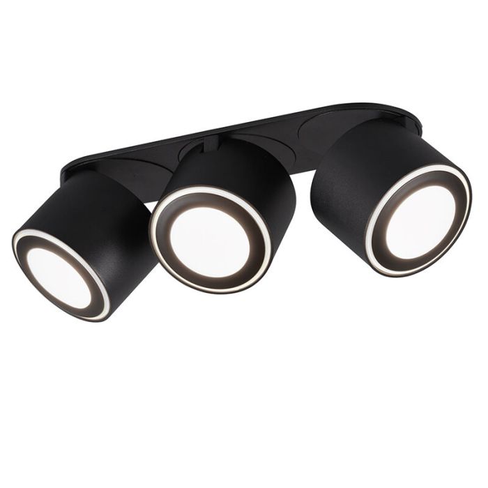 Black flush ceiling light modern, Jorno, 3,5W, 3000K LED