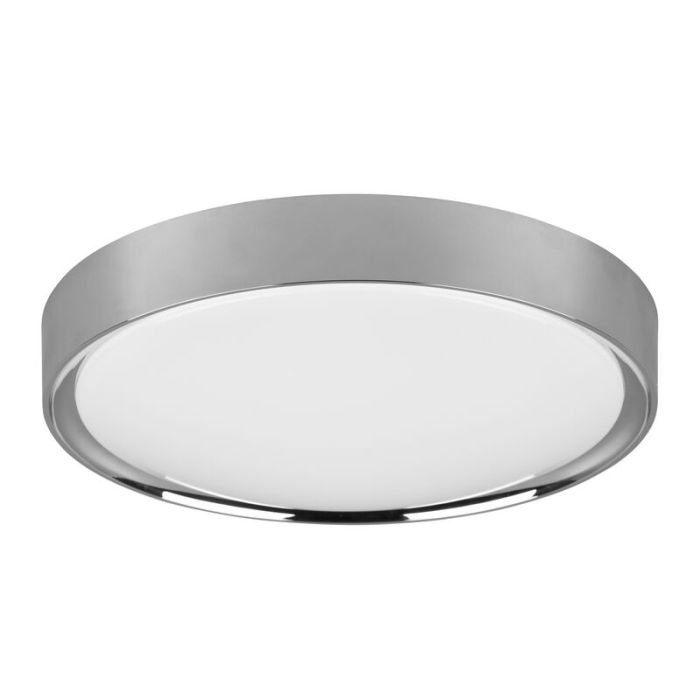 Chrome bathroom ceiling light plastic, Evelina, 18W, 3000K LED, IP44
