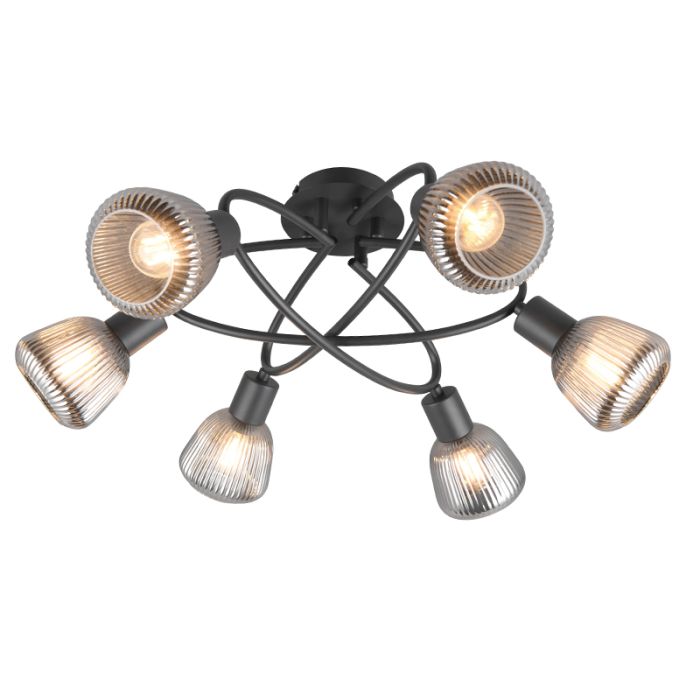 Black flush ceiling light modern, Meriem