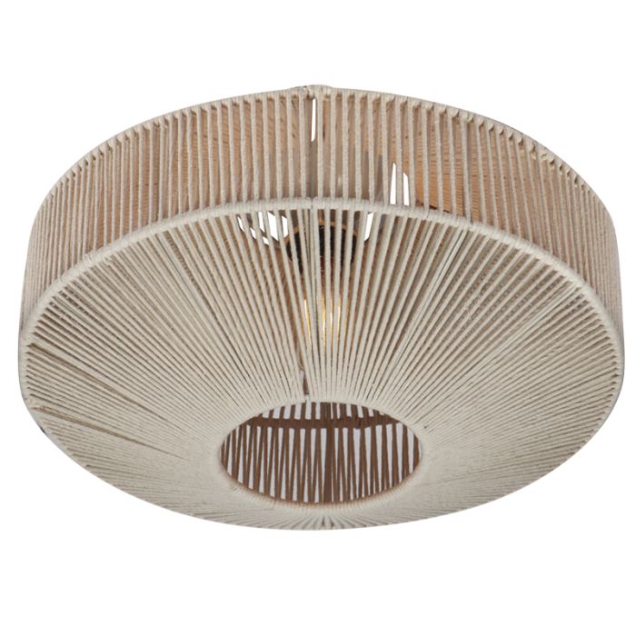 Cream flush ceiling light rustic, Martyn