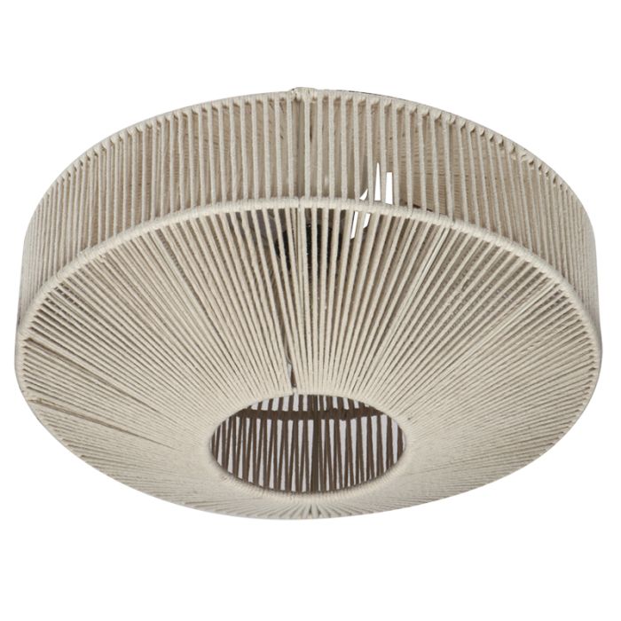 Cream flush ceiling light rustic, Martyn