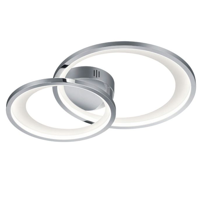 Chrome flush ceiling light modern, Kendi, 29W, 3000K LED