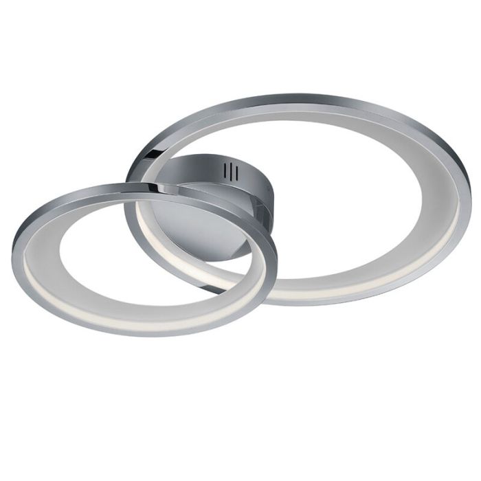 Chrome flush ceiling light modern, Kendi, 29W, 3000K LED