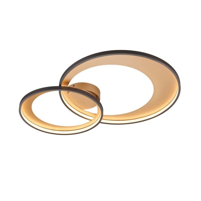 Black flush ceiling light modern, Kendi, 36W, 3000K LED