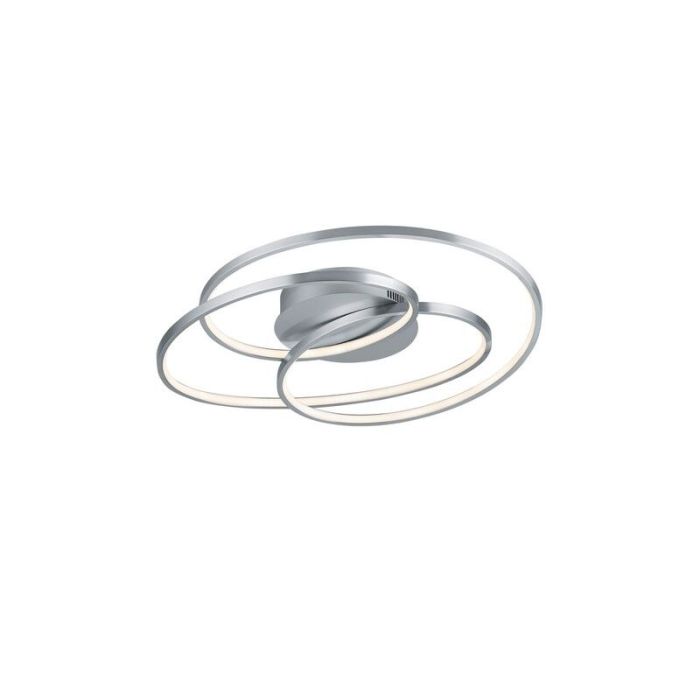 Nickel flush ceiling light modern, Sabra, 38W, 3000K LED