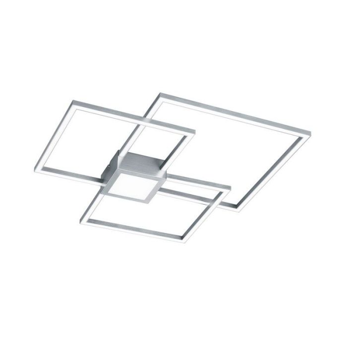 Nickel flush ceiling light modern, Kimoni, 38W, 3000K LED