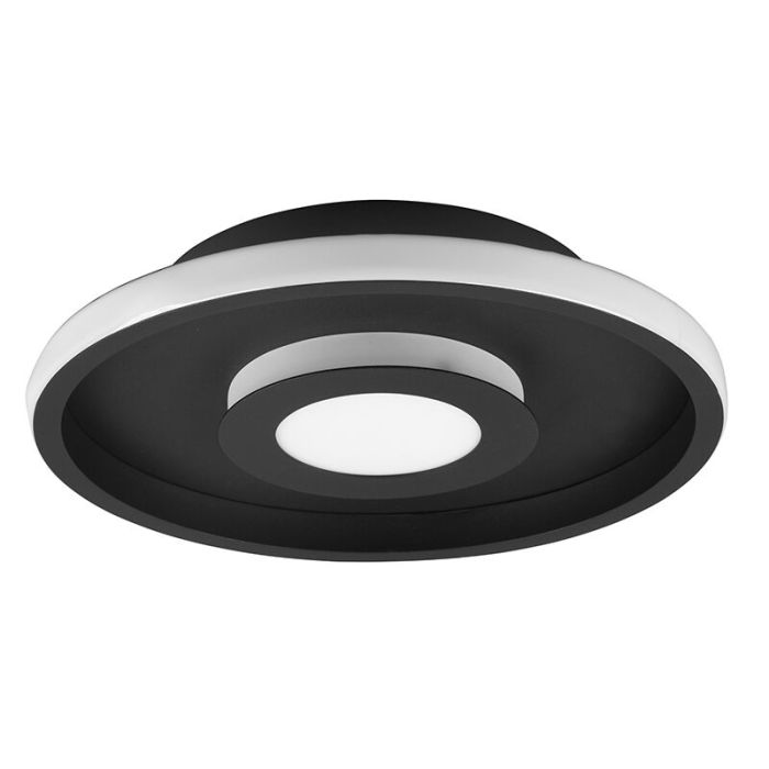 Black bathroom ceiling light modern, Kayla, 28W, 3000K LED, IP44