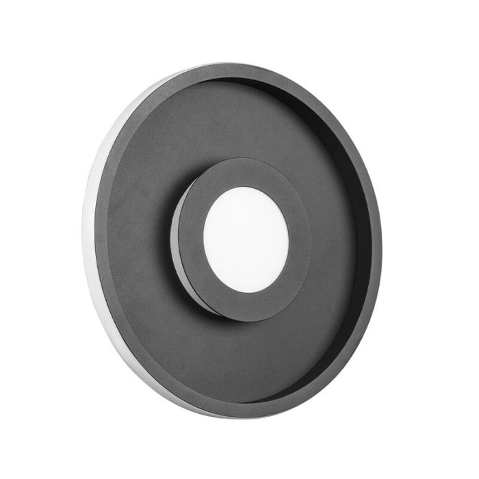 Black bathroom ceiling light modern, Kayla, 28W, 3000K LED, IP44