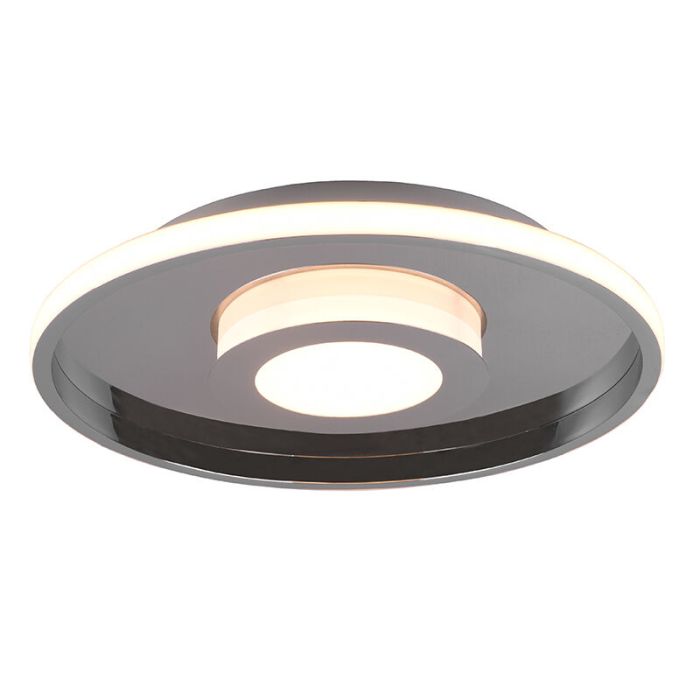 Chrome bathroom ceiling light modern, Kayla, 35W, 3000K LED, IP44