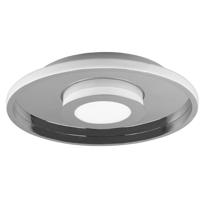 Chrome bathroom ceiling light modern, Kayla, 35W, 3000K LED, IP44