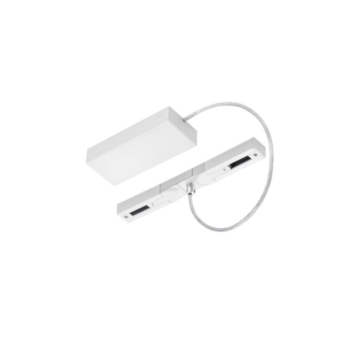 Power supply with electronic phase changer for switches and dimmers, white