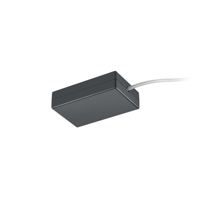 Power supply with electronic phase changer for switches and dimmers, black