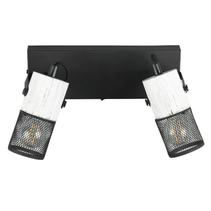 Black wall spotlight vintage, Marjet, with switch