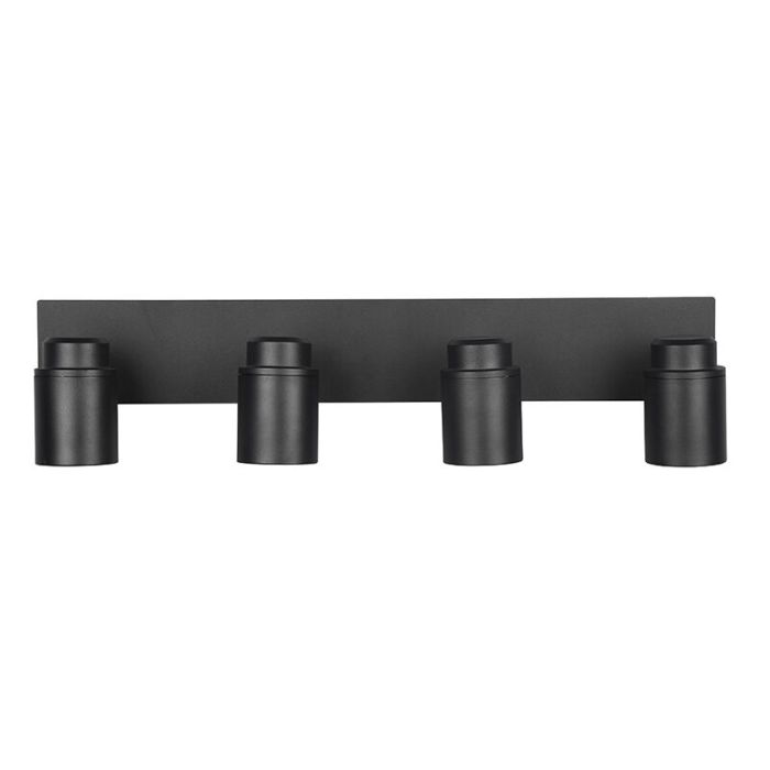 Black bathroom ceiling spotlight modern, Nelis, IP44