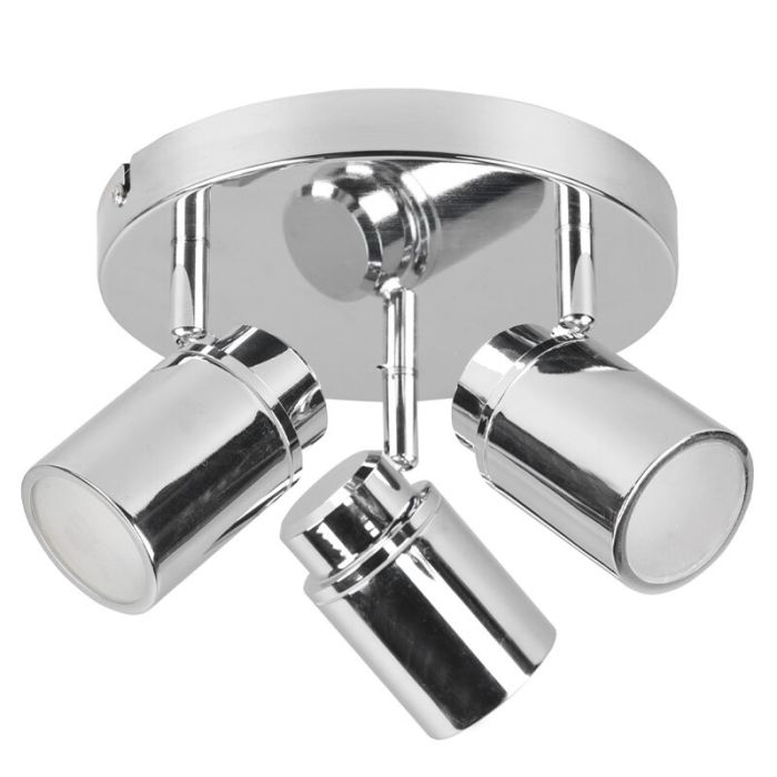 Chrome bathroom ceiling spotlight modern, Nelis, IP44