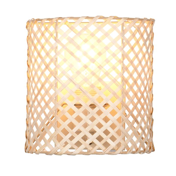 Bamboo wall light brown, Joyameris, with switch