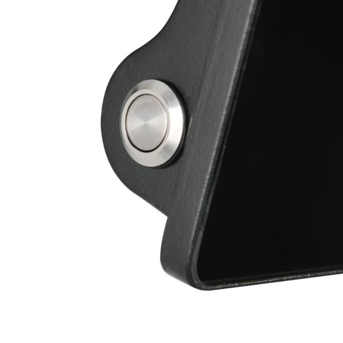 Black solar outdoor wall light modern, Mihriban, 18W, white switch LED, IP54