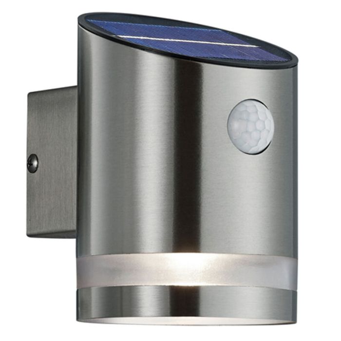 Nickel outdoor wall light with motion sensor stainless steel, Suzan, 3W, 3000K LED, IP44