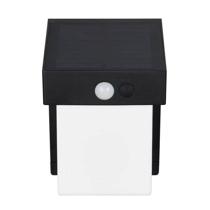 Black solar outdoor wall light modern, Kadija, 5,5W, 4000K LED, IP44