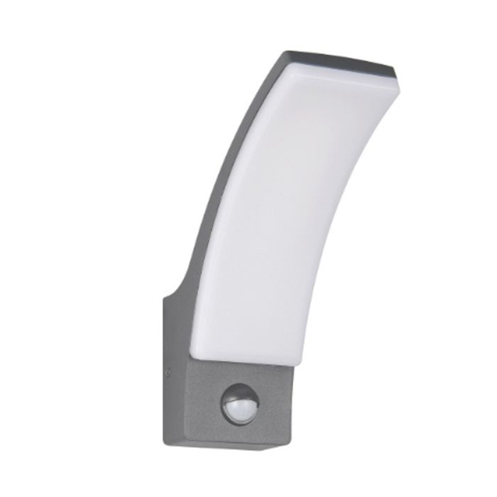 Anthracite outdoor wall light with motion sensor modern, Popke, 12,5W, 4000K LED, IP44